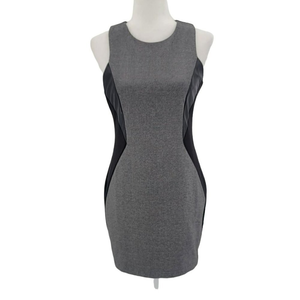 NWT Pink Martini Hally Sleeveless Colorblock Charcoal Dress Womens Small